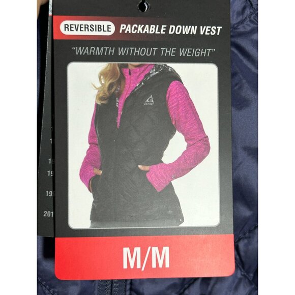 Gerry Women's Puffer Packable Reversible Down Vest in Indigo/Port - Sz M - NWT - Picture 6 of 11